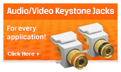 Audio video keystone jacks