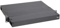 ICC 3 Panel Fiber Optic Rack Mount Enclosure with 1 RMS in dark gray, front-loading design with pull-out drawer