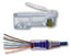 Platinum Tools Cat5e EZ-RJ45 modular connectors 50-pack with clear storage case and assembled connector showing internal wir…