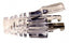 Platinum Tools EZ-RJ45 strain reliefs in clear plastic with black connectors, 50-pack for Cat5e network cabling