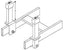 Chatsworth 6-inch cable retaining post pair with mounting brackets for server rack cable management