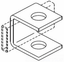 Chatsworth runway support bracket with dual mounting plates and vertical rail attachment for data center rack cable manageme…