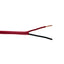 12-2 FPLR fire alarm wire with red and black conductors, 1000ft spool for structured cabling installations