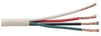 18 gauge 4 conductor plenum cable with white jacket and color-coded copper wires for networking installations
