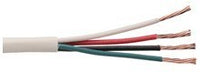 18 gauge 4 conductor stranded plenum multi-conductor cable with color-coded wires in protective jacket
