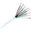 18 gauge 8 conductor stranded plenum multi-conductor cable with blue jacket and color-coded wire leads