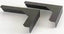 Kendall Howard DVR lock box mounting bracket kit with two gray metal L-shaped brackets for secure equipment installation