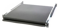 Kendall Howard 20-inch rack mountable sliding shelf with solid surface and chrome pull handles for server cabinets