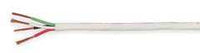 22 gauge 2 conductor stranded plenum multi-conductor cable with exposed twisted copper wires and white jacket