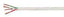 22 gauge 2 conductor stranded plenum multi-conductor cable with exposed twisted copper wires and white jacket