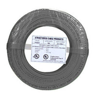 500ft coil of 22/4 solid grey alarm wire with UL certification label on center spool