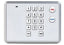 2GIG Wireless Keypad with 12-button numeric keypad, Fire and Police emergency buttons, and armed/disarmed status indicators