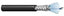 Belden 22 gauge 2 conductor multi-conductor cable with braided shielding and connectors, 1000 feet