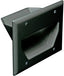 Black 3-gang recessed low voltage cable plate with mounting brackets and cable management slots