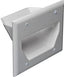 White 3-gang recessed low voltage cable plate with mounting brackets for structured cabling installations