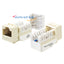 Wavenet Cat5e Keystone Jack in Light Almond with internal wiring diagram and multiple connector units displayed