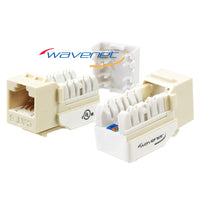 Wavenet Cat 6 Keystone Jack - Light Almond