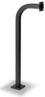 Linear GNC-1 black curb mount gooseneck with square base plate for outdoor antenna or camera mounting