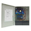 Altronix 12VDC 10 Amp access control power supply with open enclosure showing blue circuit board, wiring connections, and do…