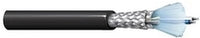 Belden 22 gauge 2-conductor shielded multi-conductor cable with blue connector end, 500ft spool