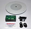 ETS 10 Watt Single Zone 2 Way Audio Surveillance System with white ceiling speaker, green circuit board, power adapter, and …