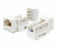 Wavenet Cat6A white keystone jacks with shielded connectors and modular design for network cabling installations