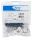 ICC Cat6A HD keystone jack 25-pack in white with packaging showing product specifications and barcode