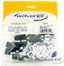 Wavenet Cat6 SDJ Series 180-degree keystone jack 25-pack in black with packaging showing product specifications and barcode