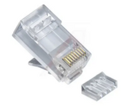 Platinum Tools CAT6 2-piece high performance network connector with clear plastic housing and gold-plated contacts