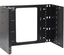 ICC EZ Fold black hinged wall mount bracket with 6-inch depth for 8 RU rack installation