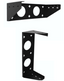 VWMB-4U vertical and horizontal wall mount bracket with dual circular cable routing holes for network rack installation