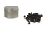 50-pack of black 12-24 Phillips truss head rack screws 0.75 inches long in metal tin container