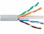ICC Cat6e plenum rated network cable with multicolored twisted pairs visible inside gray jacket