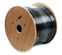 CAT6E 600MHZ FTP Shielded Direct Burial Outdoor Rated (GEL) - 1000ft Reel - Black