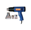 PAL-1873 dual speed heat gun with blue body, orange label, and three interchangeable metal nozzle attachments displayed