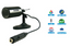 SM-302T 900MHz wireless bullet security camera with color night vision, audio, and weatherproof housing mounted on black sta…