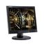 17-inch LCD monitor with black bezel displaying security vault imagery, featuring composite, S-Video and VGA input connectio…
