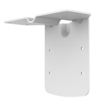 White aluminum housing bracket for PTZ camera alarm ball machine with mounting plate and cable management hole