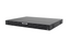 TDNVR16P16K-M-AI 16-channel NVR with 2TB storage, 16 POE ports, and front panel indicators mounted on black rack-mount chass…