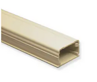 Ivory cable raceway 1 3/4 inch wide by 1 inch tall, 8 feet long for organized cable management