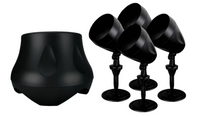Vanco Outdoor Speaker Kit with Landscape Subwoofer - Black