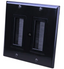 Dual Gang Decor Style Brush Bulk Cable Wall Plates - Black