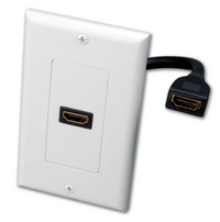Single HDMI® Pigtail Decor Wall Plate