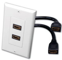 Dual HDMI® Pigtail Decor Wall Plate