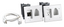 Datacomm Recessed Pro-Power Kit with Straight Blade Inlet, White