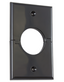 Midlite Single Gang Splitport Low Voltage Cable Wall Plate - Black