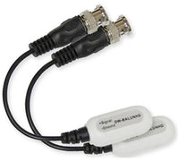 Digital Watchdog HD UTP video balun converter with two BNC connectors and black cables attached to white converter box