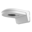 White wall mount bracket for fixed lens turret cameras with adjustable positioning arm