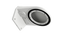 White wall mount bracket with black circular mounting ring for 20x UHDoC PTZ camera installation