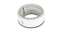White junction box for V7 ultra low-profile vandal dome camera with mounting hardware
